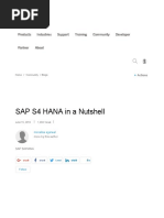 HANA S4 Features in NutShel