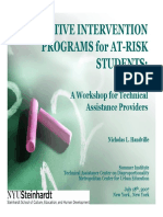 Developing Supportive Intervention Programs Student