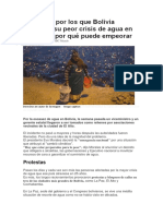 5 Motivos Por Los Que Bolivia Atraviesa Su Peor Crisis de Agua en 25 Años y Por Qué Puede Empeorar