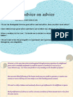 Advice On Advice (P)