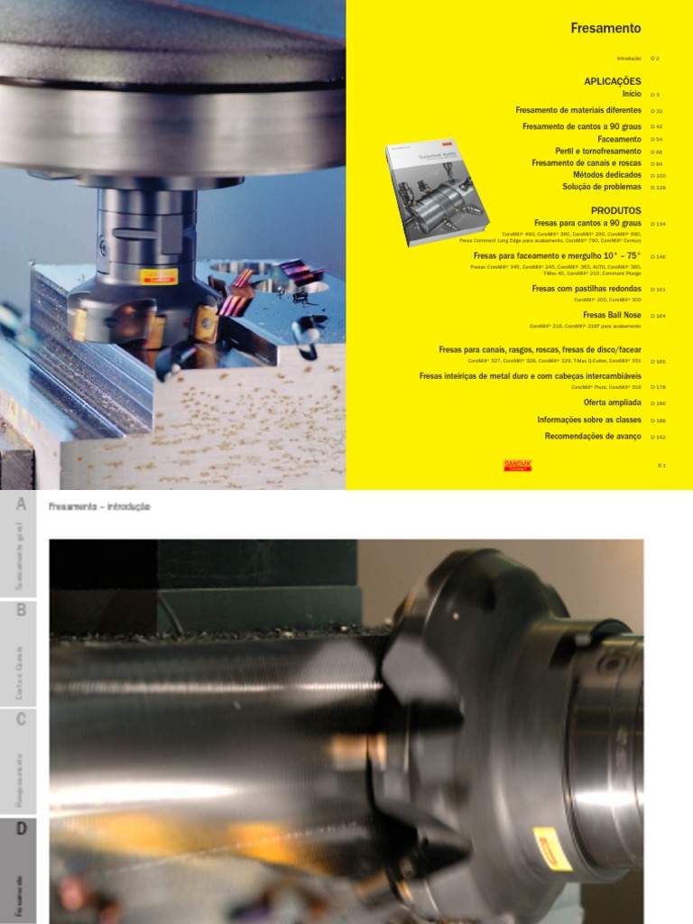 Guia Técnico (Technical Guide) Fresamento Sandvik Máquina