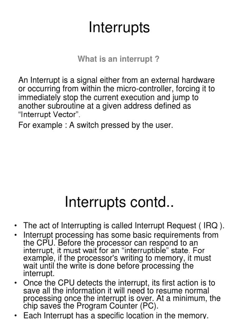 Interrupts | PDF | Digital Electronics | Areas Of Computer Science