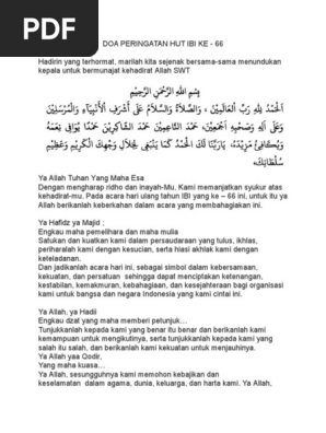 Doa Peringatan Hut Ibi Ke Pdf