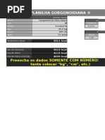 Gorgonoid - Planilha de Metabolismo