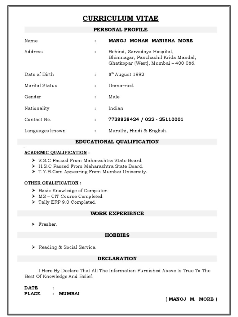 Resume Format PDF - 1719995024