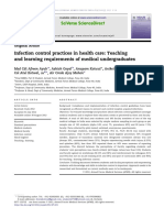 Infection Control Practices in Health Care: Teaching and Learning Requirements of Medical Undergraduates