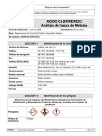 ACIDO CLORHIDRICO Análisis de Trazas - HsVen001 Hoja de Datos de Seguridad