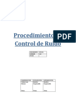 Procedimiento para Identificación, Evaluación y Control de Ruido