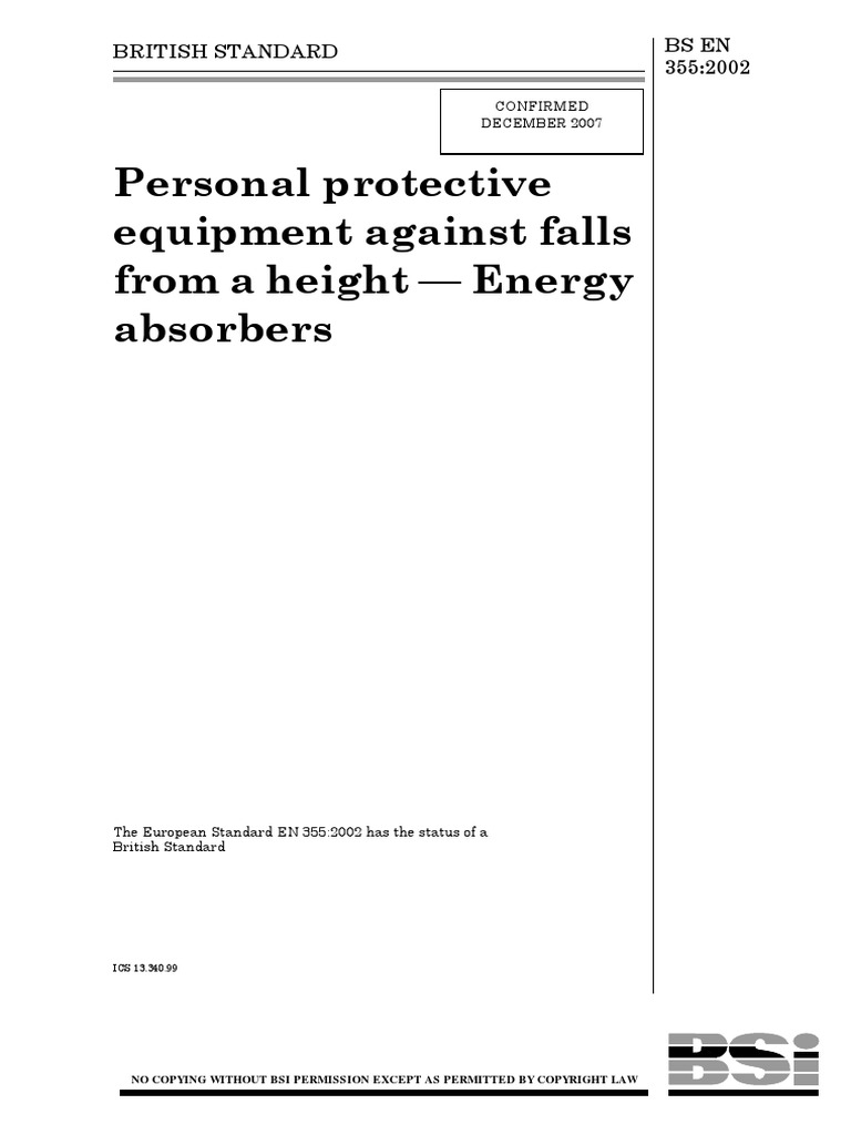 BS_EN_355_2002 Personal Protective Equipment European Union