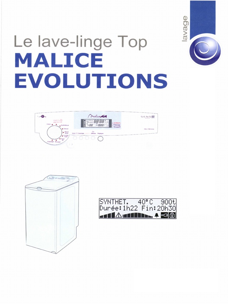 Évolution du LaveLinge Brandt Malice PDF Machine à laver Lave — free download