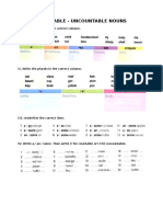 Countable and Uncountable Nouns