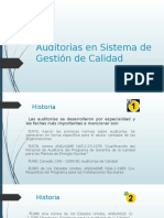 Auditorias en Sistema de Gestión de Calidad