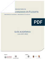 Guia Estudios Avanzados Filosofia 2017 2018