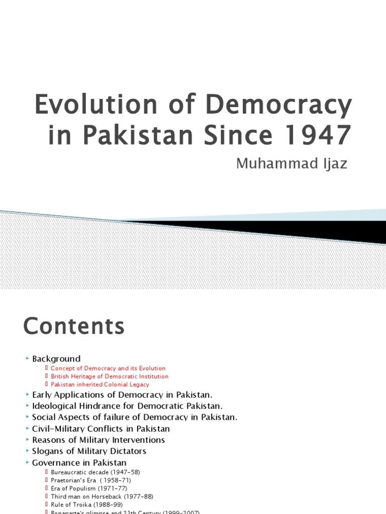 Evolution of Democracy in Pakistan | PDF | Nawaz Sharif | Pakistan
