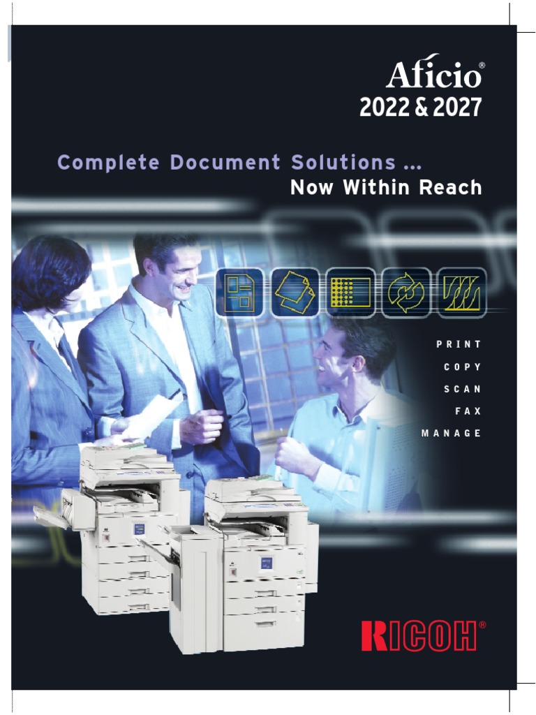 Ricoh Aficio 2022 2027 | PDF | Fax | Image Scanner