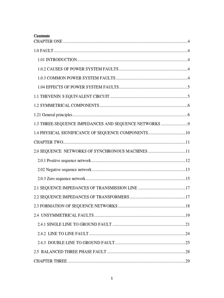 Electrical Power System Fault Analysis PDF | PDF | Transformer ...