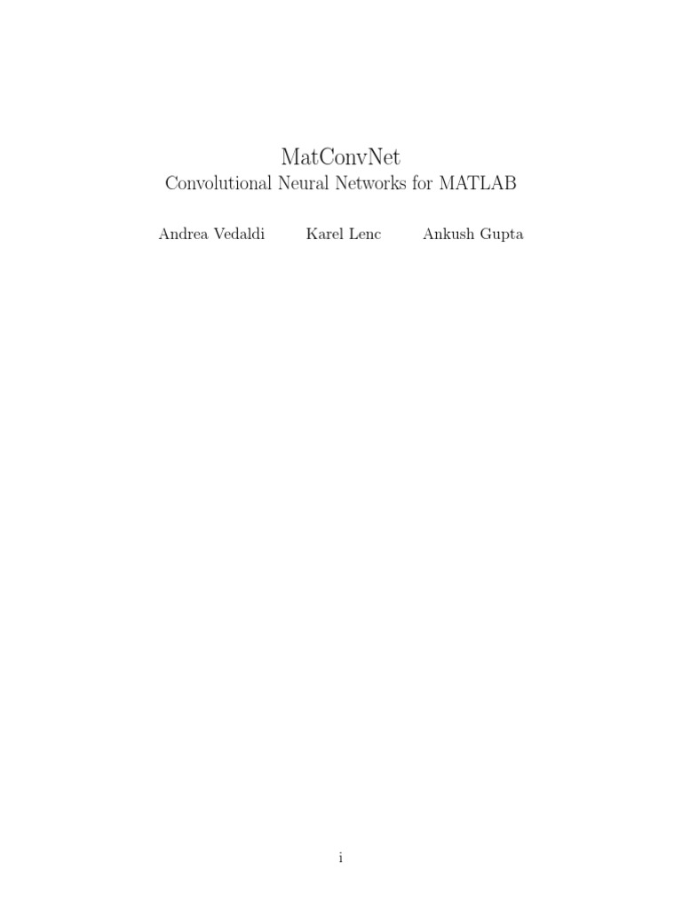 MatConvNet: CNN Toolbox for MATLAB | PDF | Graphics Processing Unit ...