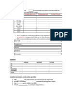 Prueba Tiempos Verbales Palabras Compuestas y Signos de Interrogación y Exclamación