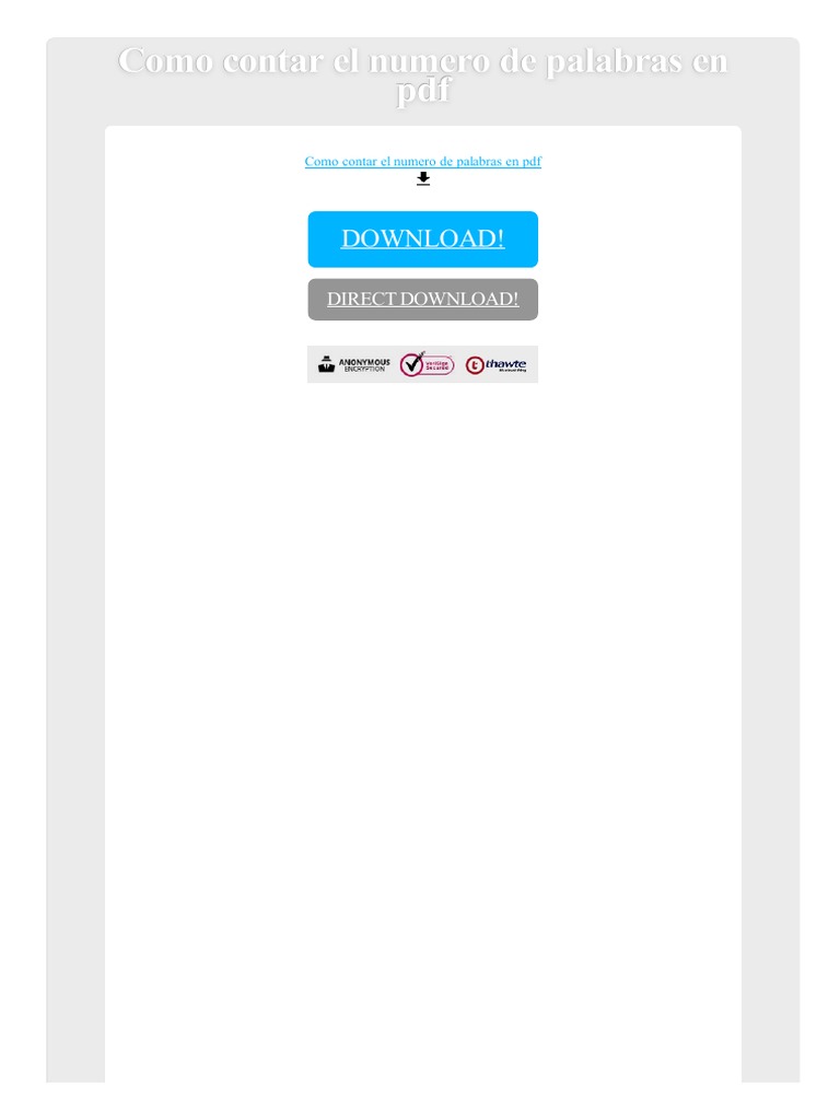 COMO CONTAR LAS PALABRAS EN UN DOCUMENTO PDF intelligence overview