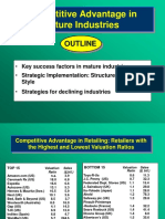 Competitive Advantage in Mature Industries: Outline