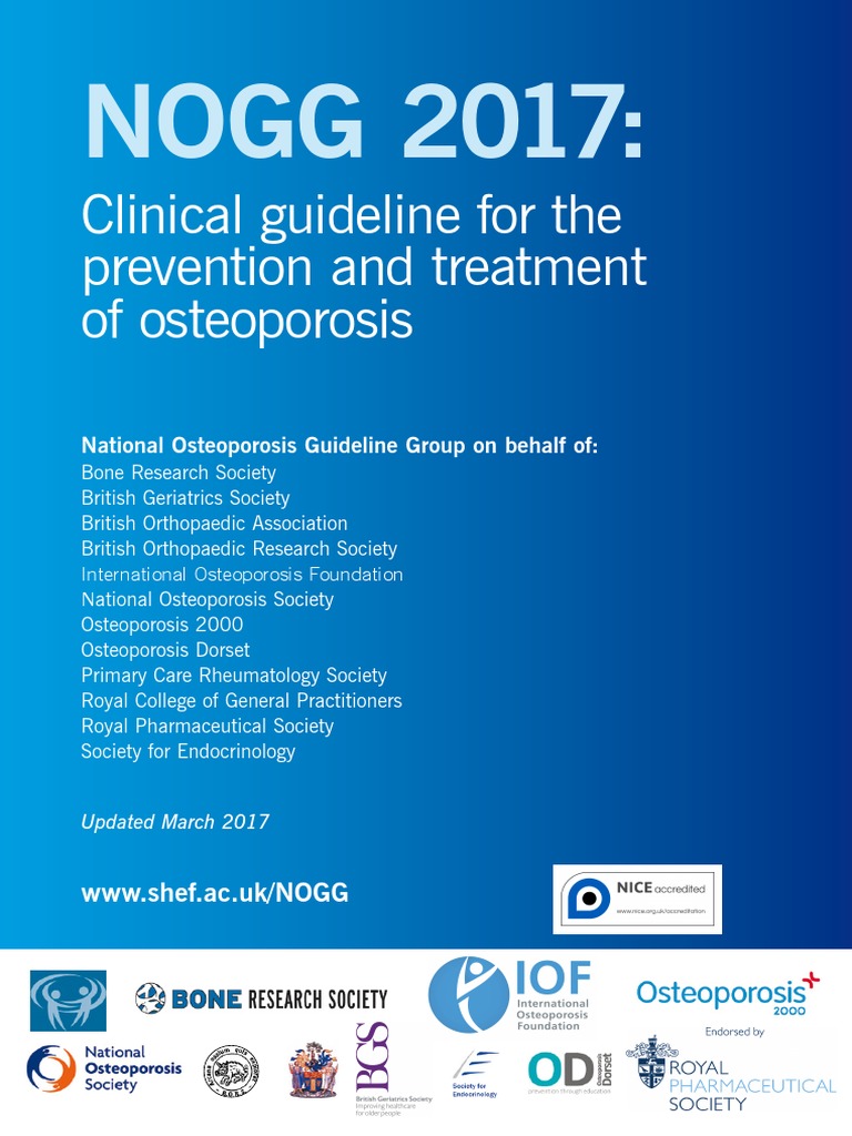 Osteoporosis NOGG Guideline 2017 PDF Osteoporosis Vitamin D