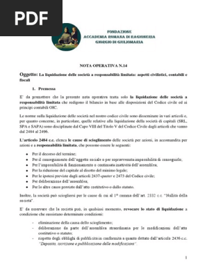 Nota Operativa n.14 - 0 | PDF