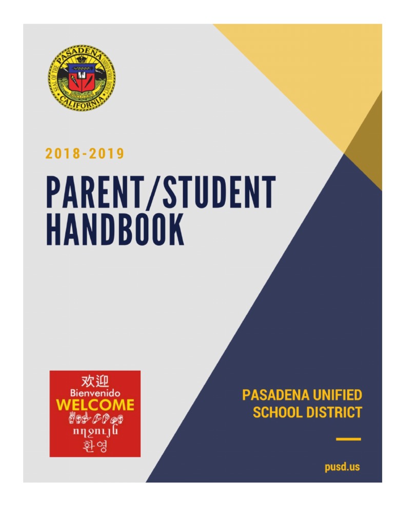 PUSD 2018-2019 Parent Student Handbook | PDF | Child Custody | Social ...