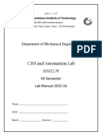 CIM and Automation Lab: Department of Mechanical Engineering
