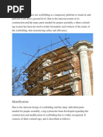 Construction Workers Use Scaffolding as a Temporary Platform to Stand on and Perform Work Above Ground Level