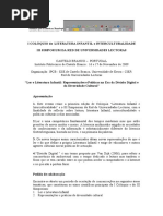 I Coloquio Literatura Infantil Interculturalidade