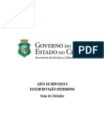 Lista Servicos Casa Do Cidadao PDF