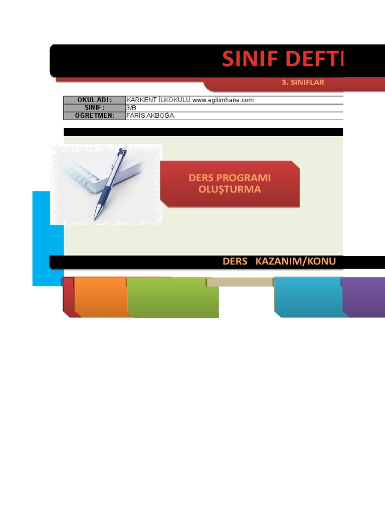 Sinif Defteri En Son