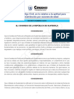 Reformas Al Código Civil, en Lo Relativo A La Aptitud para Contraer Matrimonio Por Razones de Edad