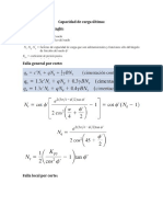 Formulario de Cimentaciones I - Capacidad de Carga