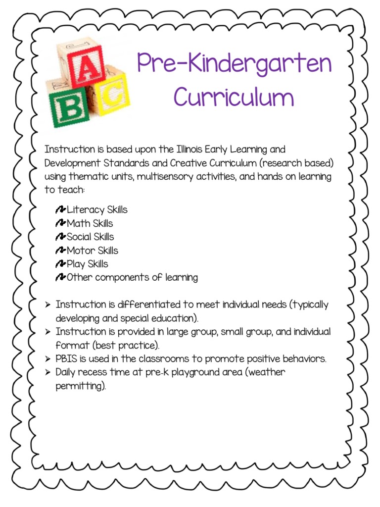 Pre-K Curriculum: Skills & Strategies | PDF | Wellness
