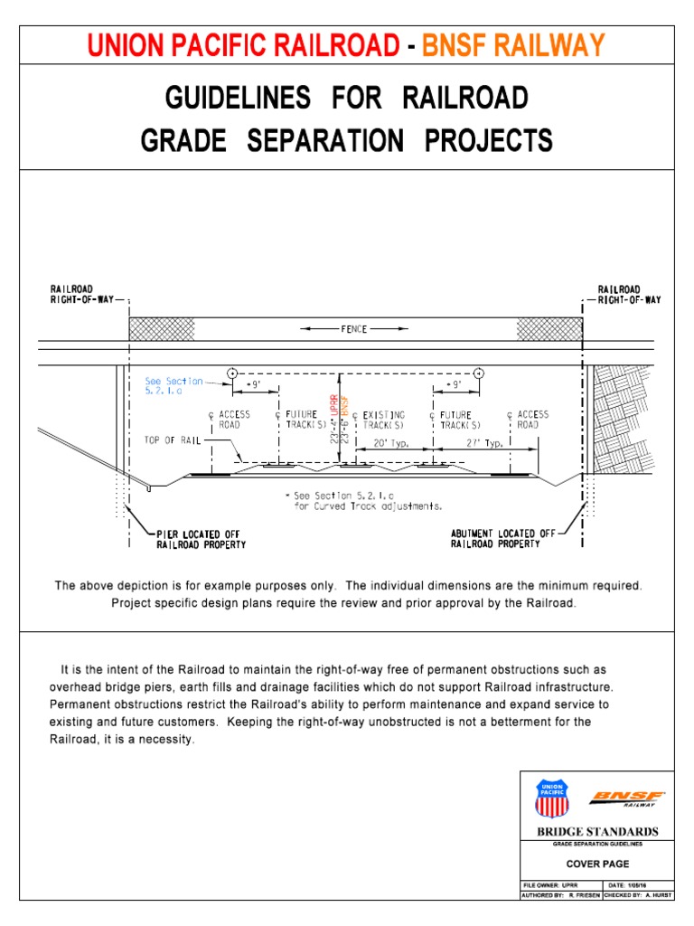 Railroad Grade Separation Guidelines | PDF | Rail Transport | Track ...