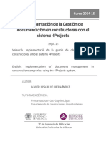 01 RESCALVO - Implementación de La Gestión de Documentación en Constructoras Con El Sistema 4projects PDF