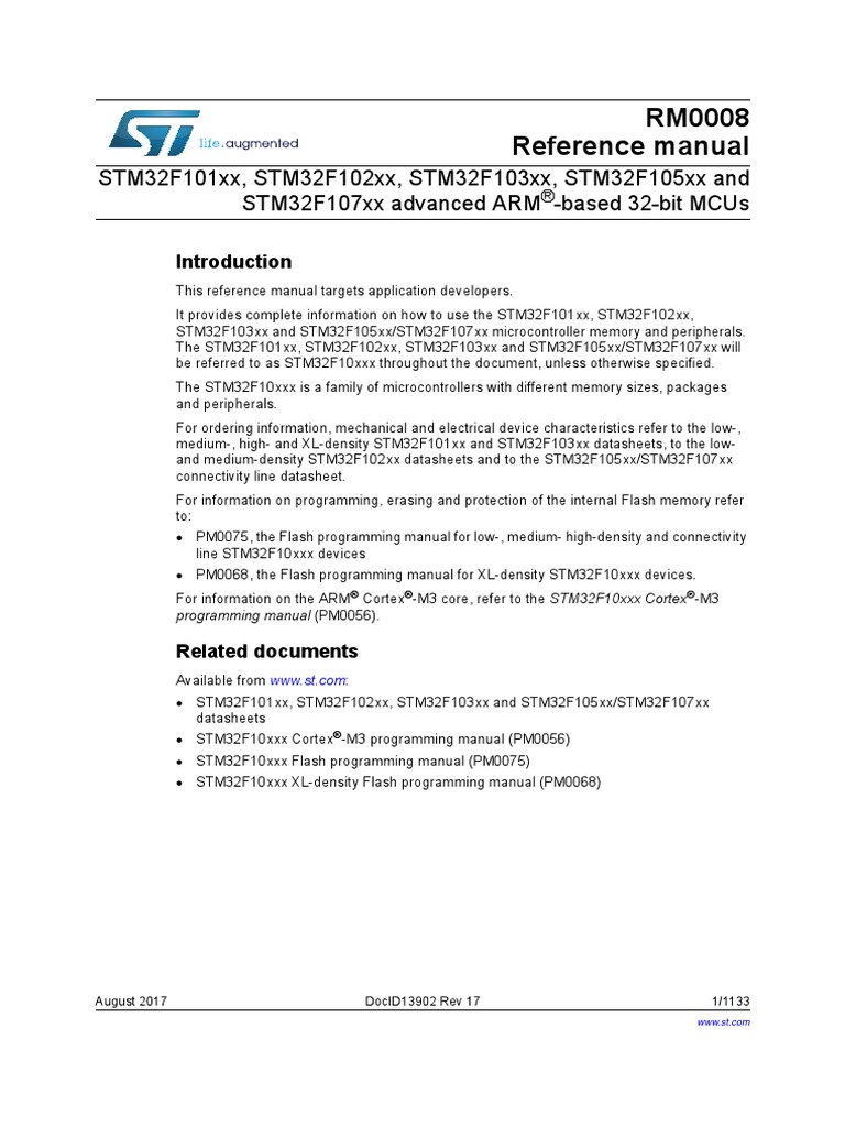 Reference Manual Stm32 | PDF | Electronic Design | Manufactured Goods