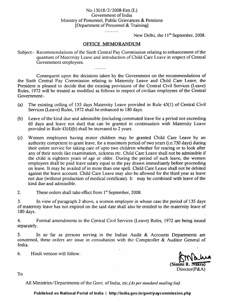 Maternity Leave PDF PDF Parental Leave Civil Service