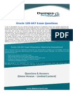 Oracle 1Z0 047 Exam Preparation Material by Dumpsschool