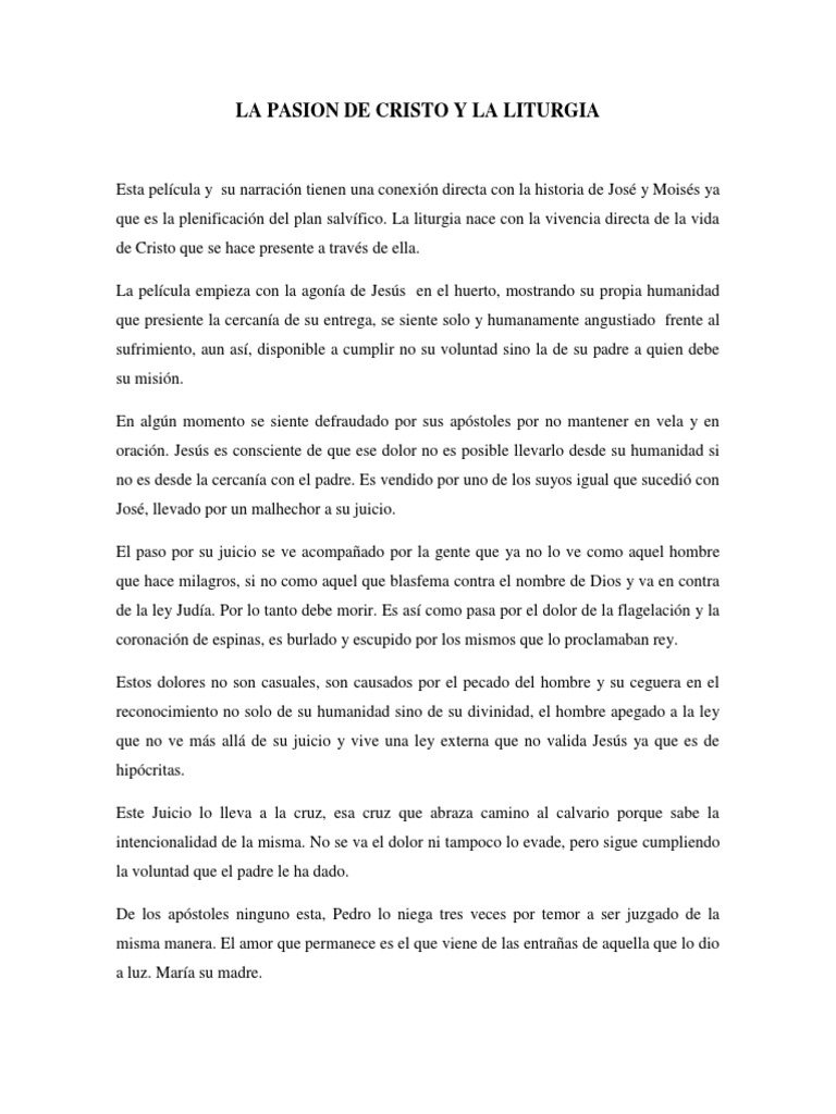 La Pasion de Cristo | PDF | Resurrección | Jesús