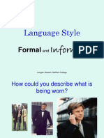 Language Style: Formal