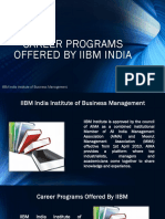 Career Programs Offered by IIBM India