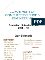 Department of Computer Science & Engineering: Evaluation of Academic Year 2011 - 12