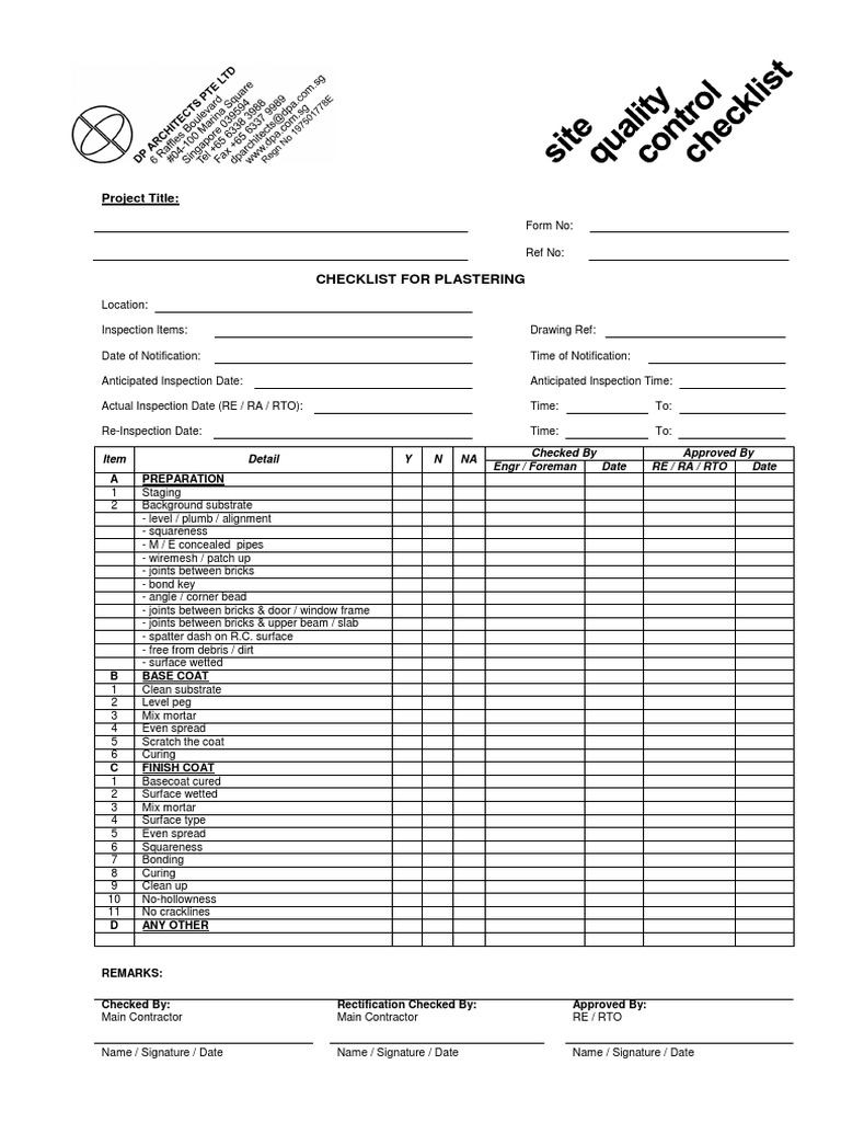 5 Checklist For Plastering PDF Art Media Building Technology