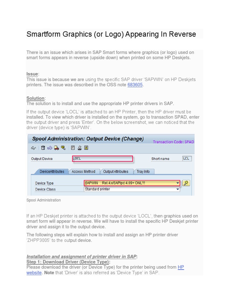Smartform Graphics (Or Logo) Appearing in Reverse | PDF