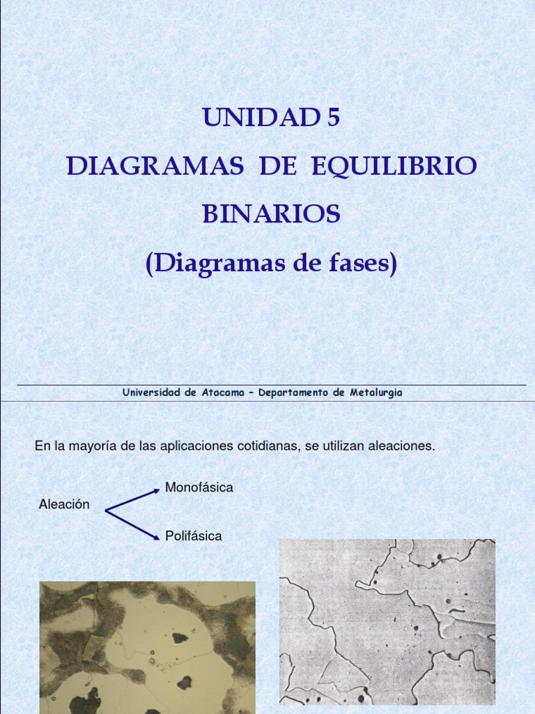 Diagramas de Equilibrio Binarios en Metalurgia | PDF | Solubilidad ...