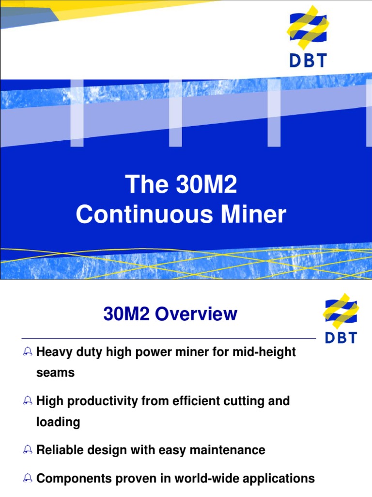 Continuous miner pdf pump machines