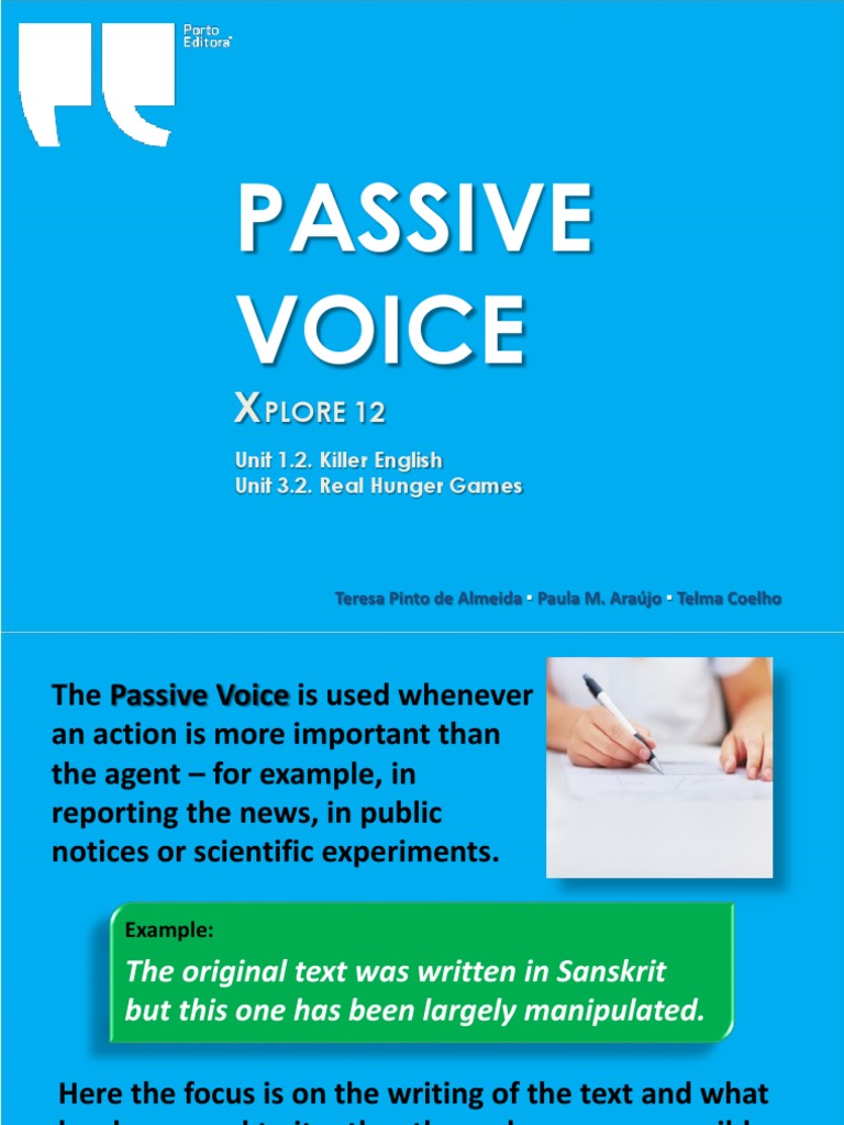 Passive Voice PDF Linguistic Morphology Linguistics