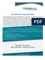 ACI - Operations Certificate 3I0-010 Exam Dumps